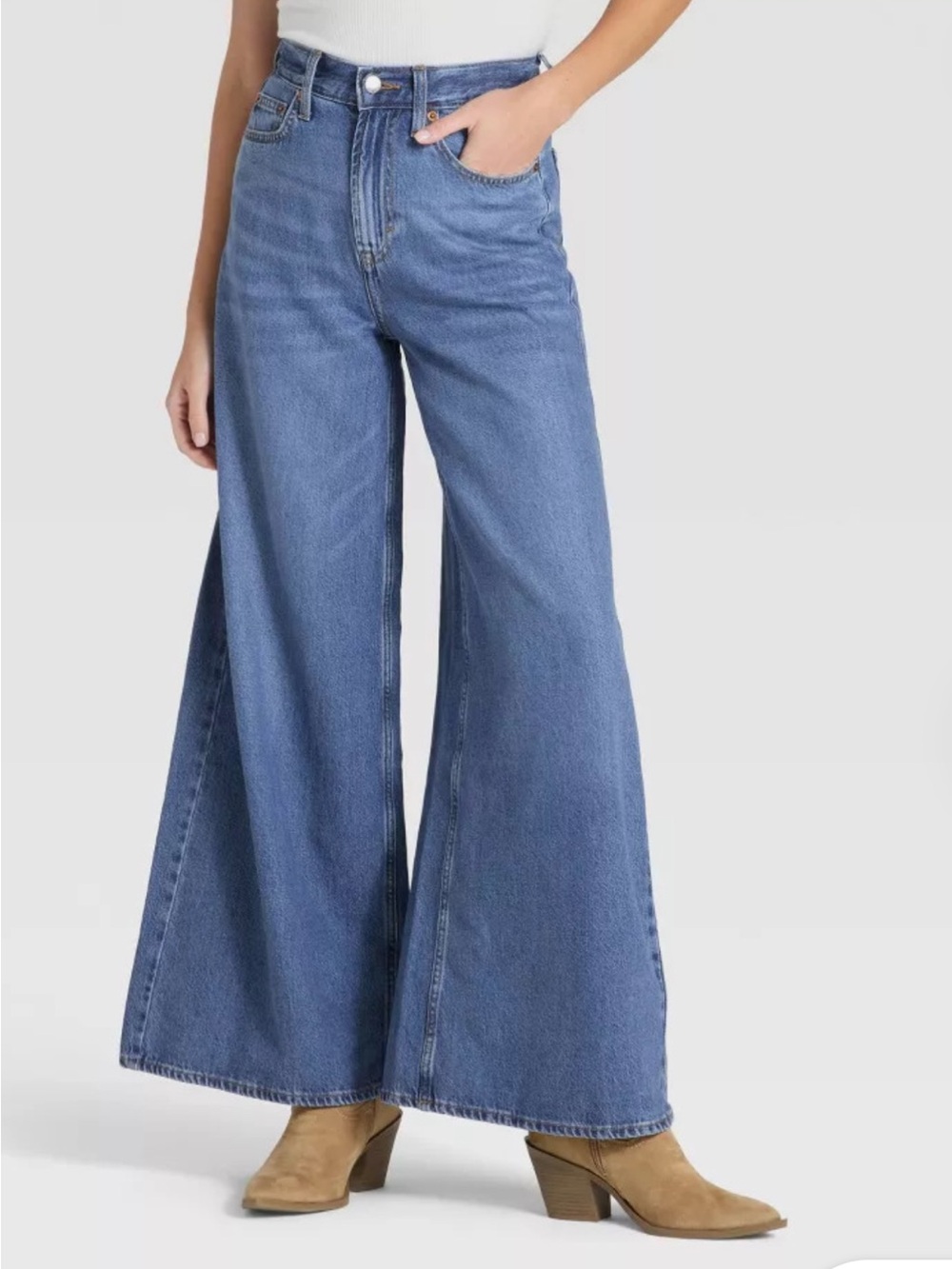 Universal Thread High-Rise Wide Leg Palazzo Jeans - Picture 2 of 7